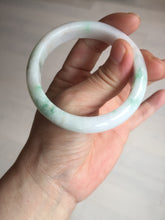 Load image into Gallery viewer, 53mm Certified Type A 100% Natural sunny green white(白底青) Jadeite Jade bangle BP45-3174
