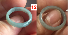 Load image into Gallery viewer, 17.7mm 7 1/2 100% natural type A icy watery green/blue icy watery Guatemala jadeite jade band ring group BP77
