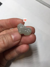 Load image into Gallery viewer, 100% natural type A icy watery jadeite jade green/white 3D PiXiu(貔貅) pendant necklace F160
