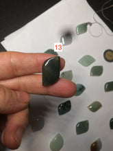 Load image into Gallery viewer, 100% natural type A jadeite jade icy Willow leaf bead KS97
