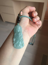 Load image into Gallery viewer, 100% natural white grade A light green white jadeite jade Guanyin pendants AU20-1
