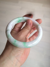 Load image into Gallery viewer, 61.8 mm certified type A 100% Natural sunny green/purple/white Jadeite Jade bangle AX103-5428
