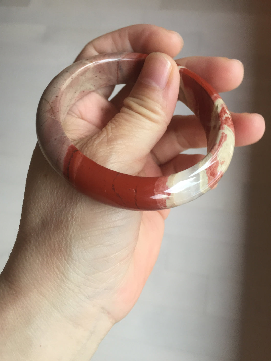 55mm 100% natural red jasper stone(红碧玉,鸡血石) bangle XY102