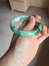 Load image into Gallery viewer, 54mm certified 100% natural Type A sunny green jadeite jade bangle PB165-4664
