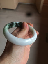 Load image into Gallery viewer, 60mm certified 100% natural type A dark green white  jadeite jade bangle AY72-1724
