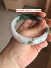 Load image into Gallery viewer, 54-63mm certified Type A 100% Natural dark green/white/black jungle camouflage color Jadeite Jade bangle group with defects GL50
