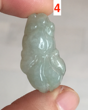 Load image into Gallery viewer, 100% Natural clear sunny green gray  jadeite jade golden fish Pendant group BP109
