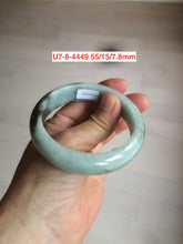 Load image into Gallery viewer, 52-58mm certified type A 100% Natural dark green/white/purple Jadeite Jade bangle group U7
