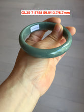 Load image into Gallery viewer, 59-62mm Certified type A 100% Natural dark green/blue/black/gray Guatemala Jadeite bangle group GL35
