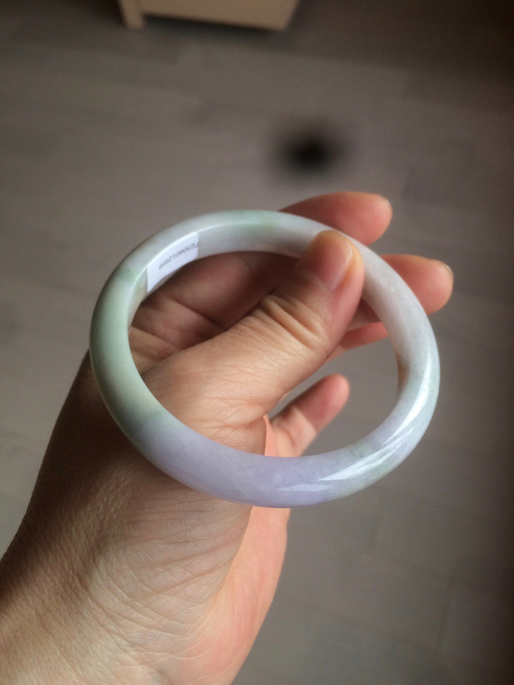 55mm Certified type A 100% Natural green purple yellow white(FU Lu Shou) Jadeite jade bangle AZ137-2959