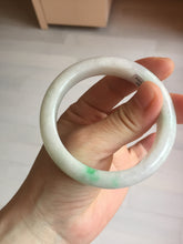 Load image into Gallery viewer, 53.2mm certificated Type A 100% Natural sunny green white(白底青) Jadeite Jade bangle BN74-3873
