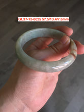 Load image into Gallery viewer, Sale! Type A 100% Natural light green/white chubby Jadeite Jade bangle with defects group GL37
