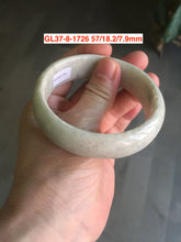 Load image into Gallery viewer, Sale! Type A 100% Natural light green/white chubby Jadeite Jade bangle with defects group GL37
