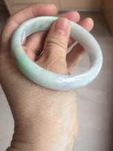 Load image into Gallery viewer, 57mm certified 100% natural sunny green/purple/yellow/white(FU LU SHOU) jadeite jade bangle AS85-7082
