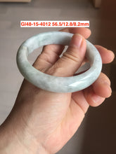 Load image into Gallery viewer, Size 50-57mm Type A 100% Natural dark green/white/black Jadeite Jade bangle with defects group Gl48
