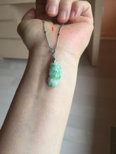 Load image into Gallery viewer, 100% natural type A icy watery jadeite jade sunny green/white/purple/yellow 3D PiXiu (貔貅) pendant necklace PC29
