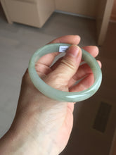 Load image into Gallery viewer, 59.4mm Certified Type A 100% Natural oily dark green gray Jadeite Jade bangle AJ76-8580
