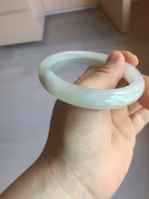 Load image into Gallery viewer, 58.5mm certified 100% natural type A icy watery white light green jadeite jade bangle AH99-0548
