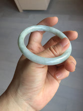 Load image into Gallery viewer, 55mm Certified Type A 100% Natural light green round cut Jadeite Jade bangle F140-8162
