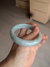 Load image into Gallery viewer, 57.5mm Certified 100% natural Type A green/gray chubby jadeite jade bangle AZ129-4065
