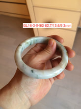 Load image into Gallery viewer, 57-62mm Certified Type A 100% Natural green/brown/white early spring mountain forest series jadeite Jade bangle group GL16
