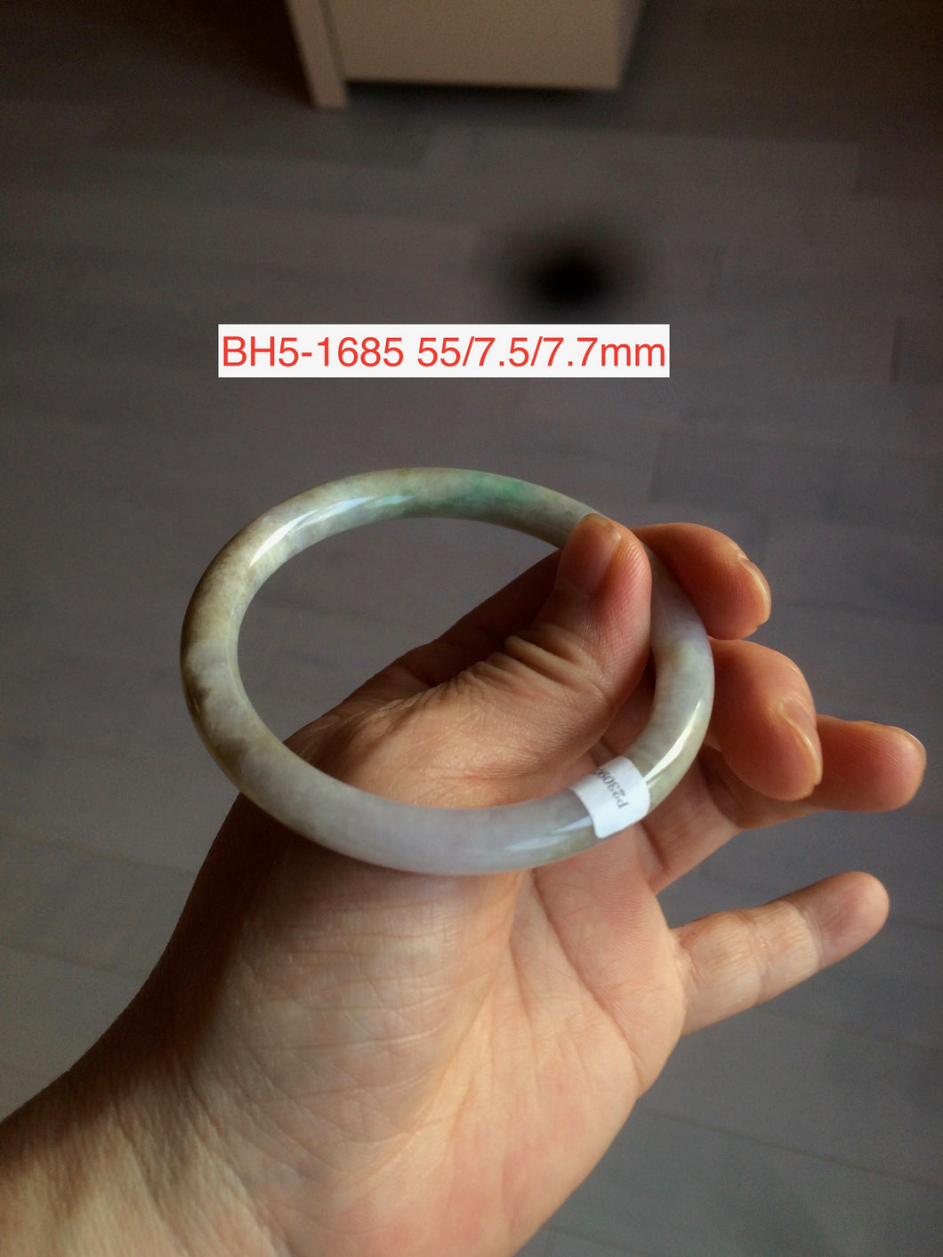 Type A 100% Natural dark green/white/black Jadeite Jade bangle (with defects) group 1