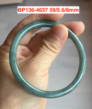 Load image into Gallery viewer, Type A 100% Natural dark green/white/black Jadeite Jade bangle (with defects) group 1
