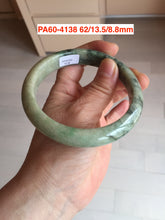 Load image into Gallery viewer, 53-57mm Type A 100% Natural light green/white Jadeite Jade bangle (with defects) group GL15
