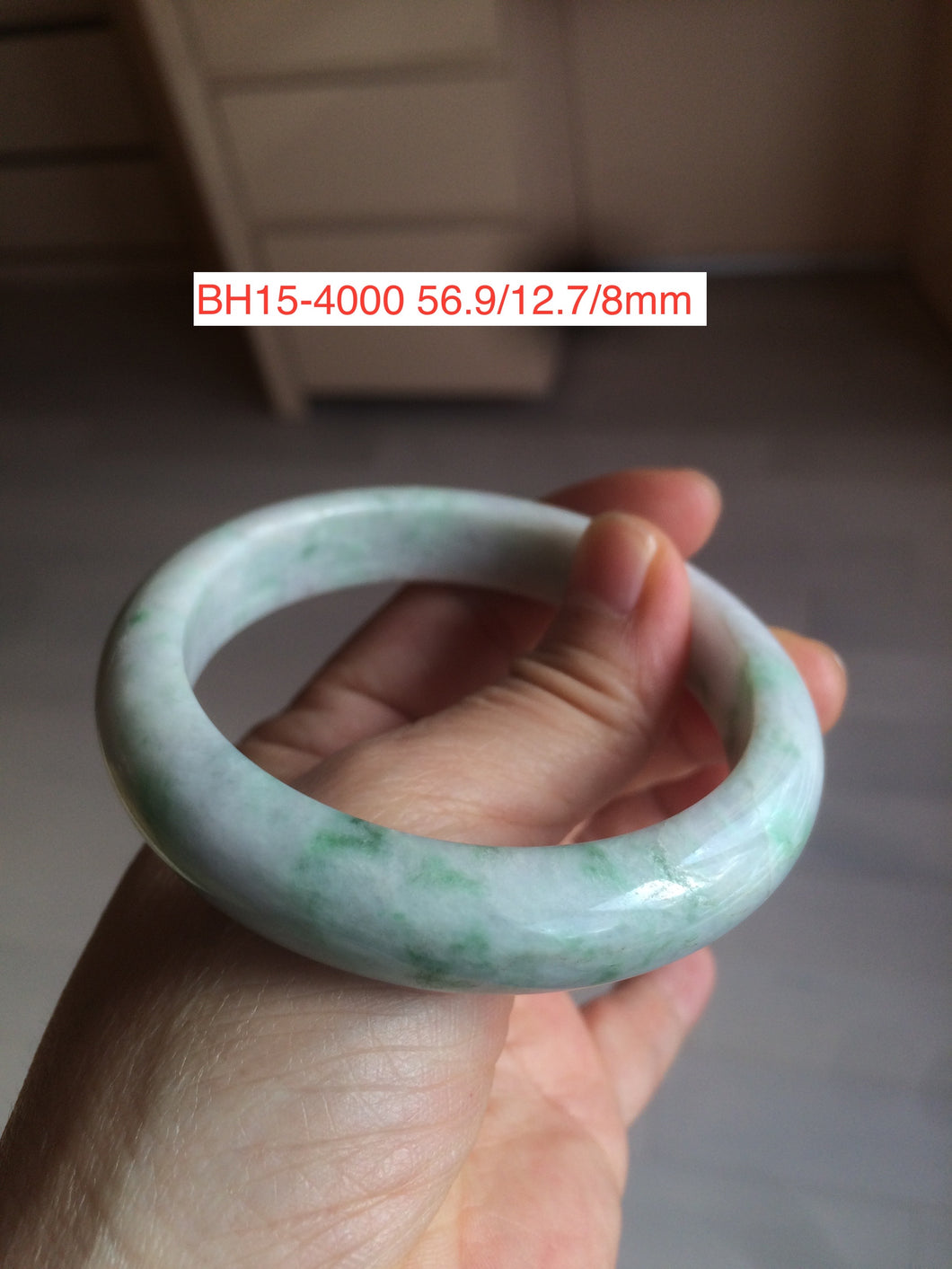 52-58mm Certified type A 100% size 56-60mm Natural green/white/purple Jadeite bangle with defects group BH15