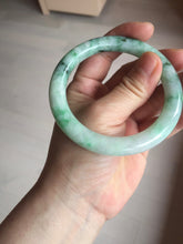 Load image into Gallery viewer, 卖了 56mm certified 100% natural type A sunny green round cut jadeite jade bangle AD116-6633
