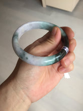 Load image into Gallery viewer, 59mm Certified Type A 100% Natural sunny green dark green purple Jadeite Jade bangle BP99-4054
