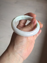 Load image into Gallery viewer, 53mm Certified Type A 100% Natural sunny green white(白底青) Jadeite Jade bangle BP45-3174
