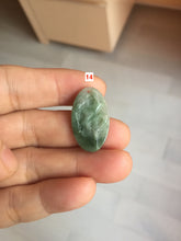 Load image into Gallery viewer, 100% Natural type A light green safe and sound pendant with the carved hieroglyph of &quot;Buddha&quot; jadeite Jade pendant group B99
