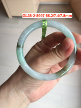 Load image into Gallery viewer, Sale! Certified type A 100% Natural green/white Jadeite bangle(different size with defects) group 2
