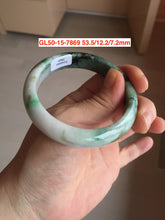 Load image into Gallery viewer, 54-63mm certified Type A 100% Natural dark green/white/black jungle camouflage color Jadeite Jade bangle group with defects GL50
