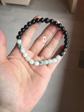 Load image into Gallery viewer, 7.3-8mm for size 56-70mm 100% natural white/black/blue/green/brown(Mocui) jadeite jade beads bracelet PB224
