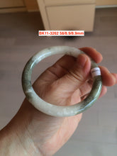 Load image into Gallery viewer, Type A 100% Natural dark green/white/black Jadeite Jade bangle (with defects) group 1
