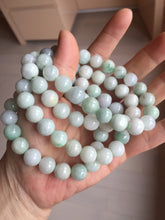Load image into Gallery viewer, 10mm 100% natural type A green yellow white jadeite jade beads bracelet group PB152
