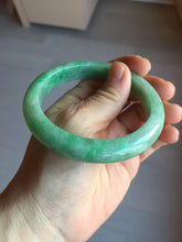 Load image into Gallery viewer, 60mm Certified Type A 100% Natural sunny green gray Jadeite Jade bangle BG234-9885
