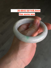 Load image into Gallery viewer, Sale! Type A 100% Natural light green/white chubby Jadeite Jade bangle with defects group GL37
