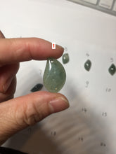 Load image into Gallery viewer, 100% natural type A icy watery dark green jadeite jade petal pendant group F159
