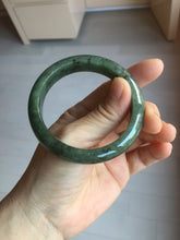 Load image into Gallery viewer, 54mm Certified 100% natural Type A oily dark green/gray/black (老油青) jadeite jade bangle PD128-6285
