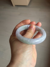 Load image into Gallery viewer, 55.4mm certified Type A 100% Natural icy watery green/purple Jadeite Jade bangle AU16-0853
