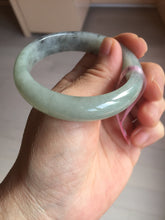 Load image into Gallery viewer, 52.8mm Type A 100% Natural light green black (Wuji) Jadeite Jade bangle PD14
