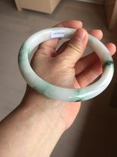 Load image into Gallery viewer, 75mm certified Type A 100% Natural light green purple red with green floating flowers plus size Jadeite Jade bangle AY97-9628
