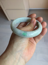 Load image into Gallery viewer, 56.8mm certified Type A 100% Natural sunny green light green Jadeite Jade bangle D140-4008
