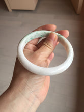 Load image into Gallery viewer, 63.5mm Certified Type A 100% Natural sunny green/white Jadeite Jade bangle BL12-4022
