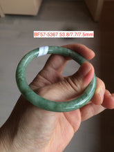 Load image into Gallery viewer, 53.8mm Certified 100% natural Type A dark green/brown round cut jadeite jade bangle BF57-5367
