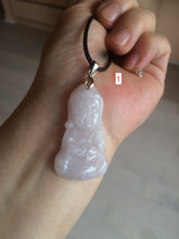 Load image into Gallery viewer, 全卖了N 100% Natural white light purple jadeite Jade baby buddha (宝宝佛) pendant group B98
