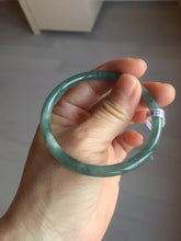 Load image into Gallery viewer, 55mm Certified Type A 100% Natural light green/blue slim round cut Guatemala Jadeite bangle PB31-5622
